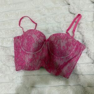 Guess Pink Lace Bustier